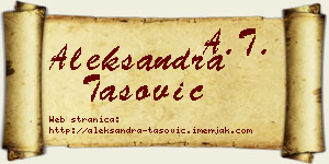 Aleksandra Tašović vizit kartica